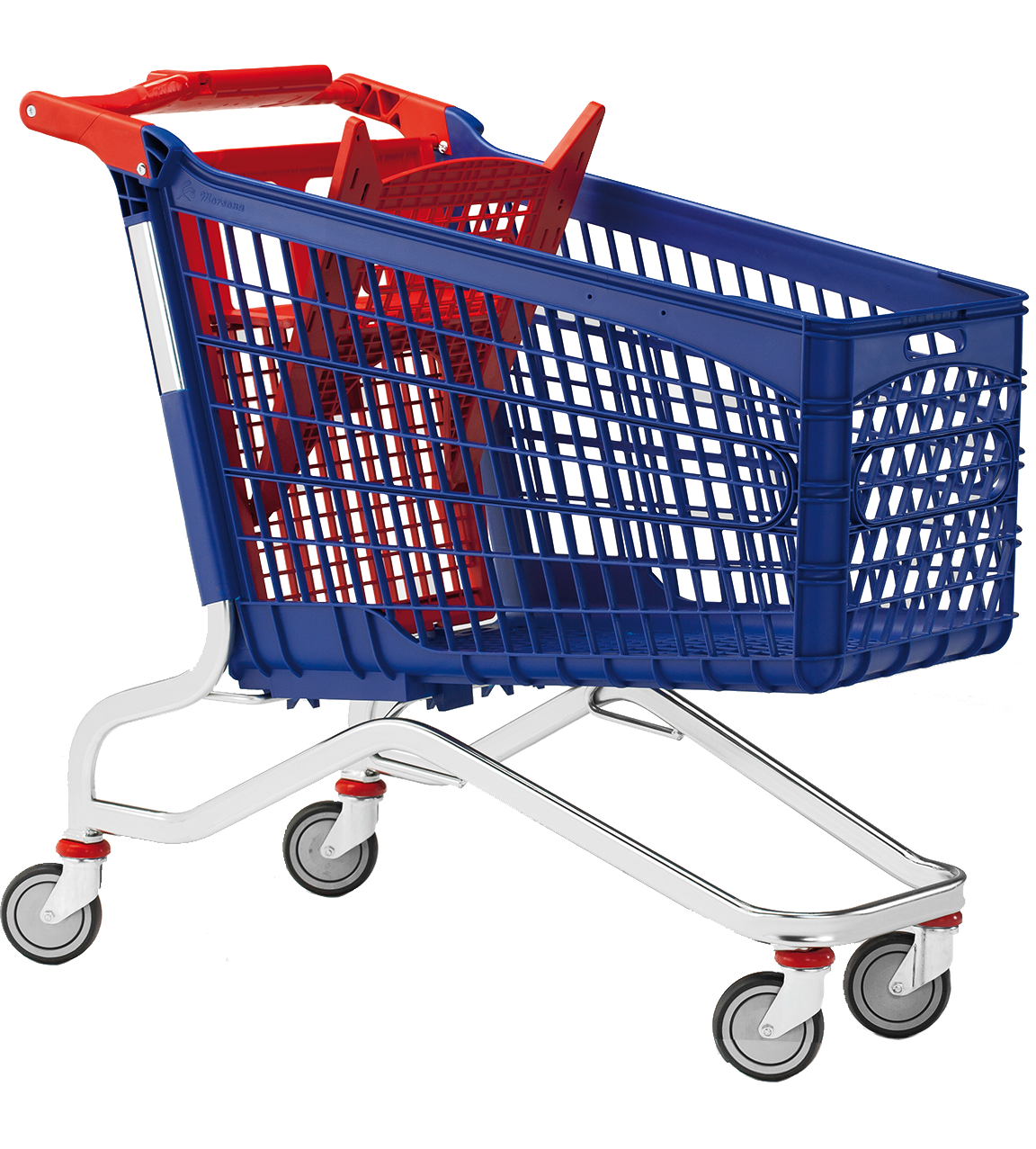 Multi-size plastic trolley